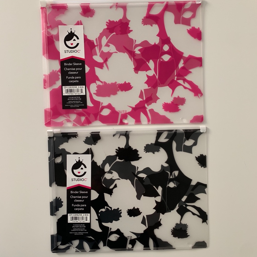 2 Carolina Pad Studio C Poly Zip-it Binder Pouch